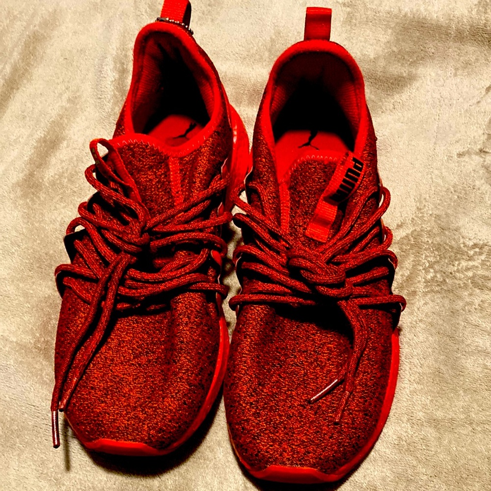 Puma Red Soft Foam Sneakers, US Size 9